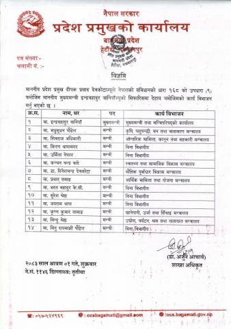 कार्य विभाजन